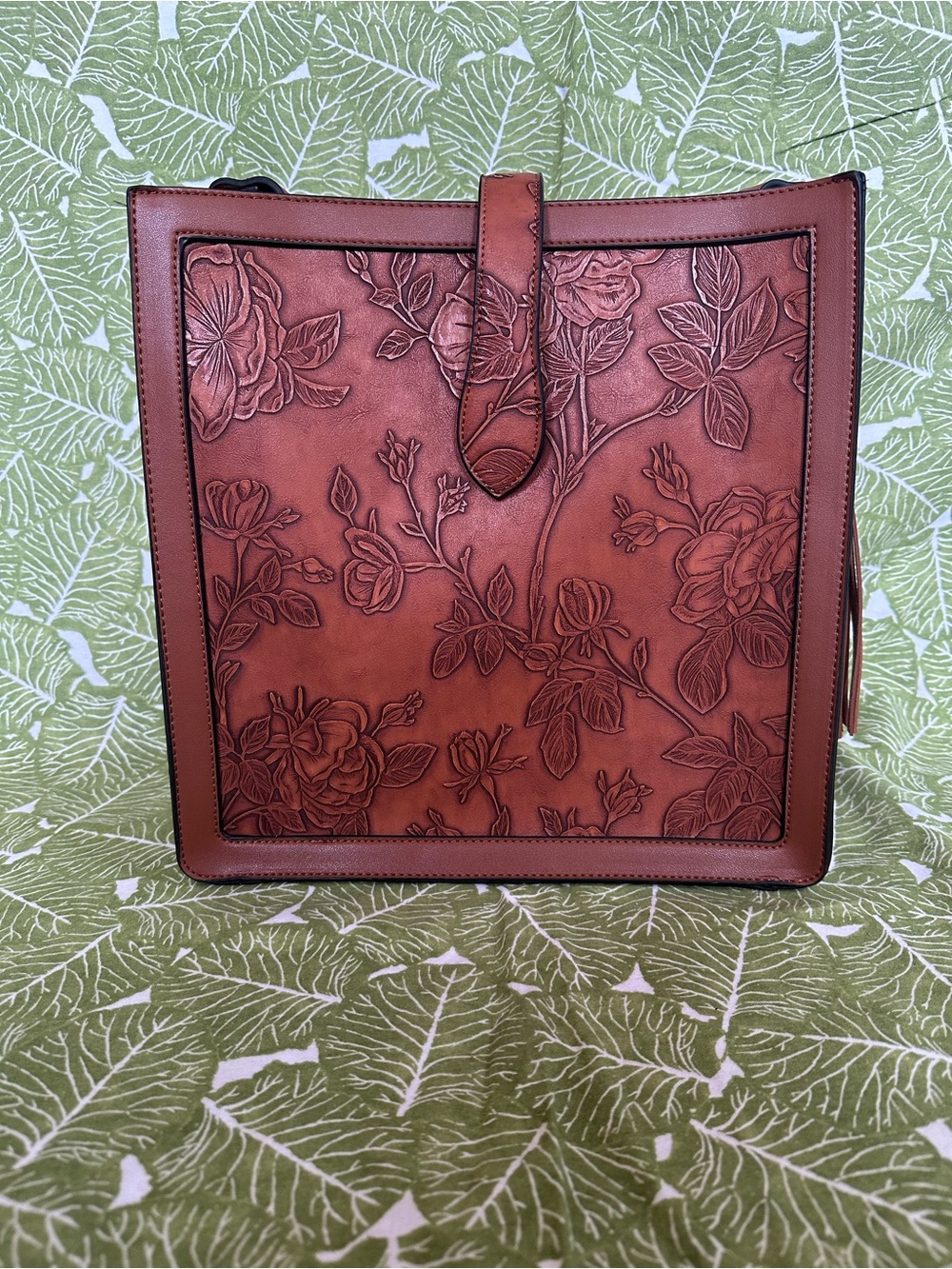 Cato Brown Tote with Snap Closure